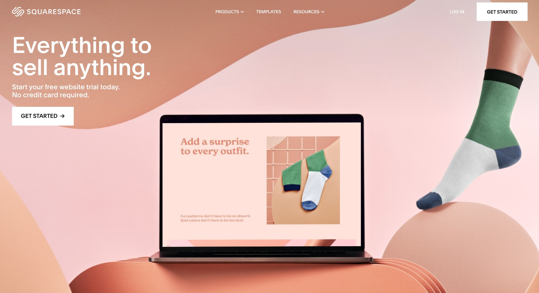 Лучшие конструкторы сайтов для подкастов: домашняя страница Squarespace