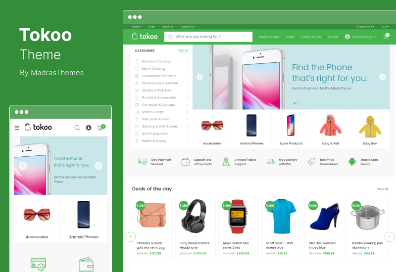 Thème Tokoo - Thème WooCommerce de magasin d'électronique pour les sites Web affiliés, dropship et multi-fournisseurs