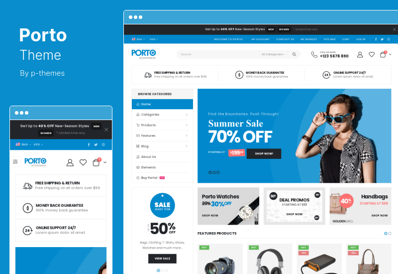 Thème Porto - Thème polyvalent et WooCommerce