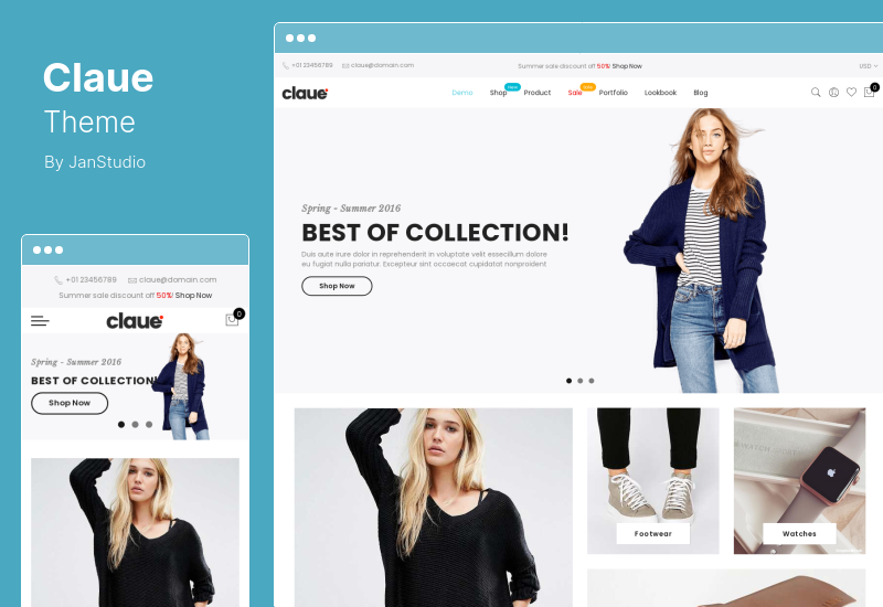 Thème Claue - Thème WooCommerce Elementor propre et minimal