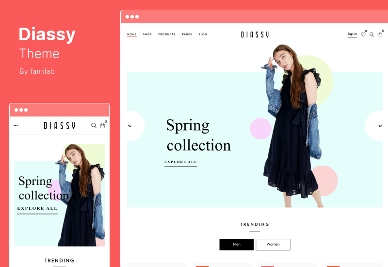 Thème Diassy - Thème WooCommerce de mode