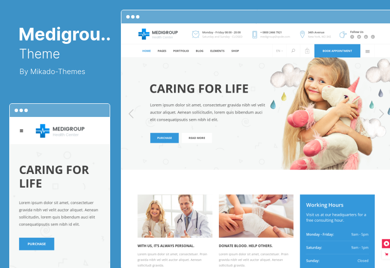 Medigroup Theme - Тема WordPress о медицине и здоровье
