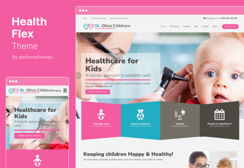 HealthFlex Theme - тема WordPress для медицинской клиники и здоровья