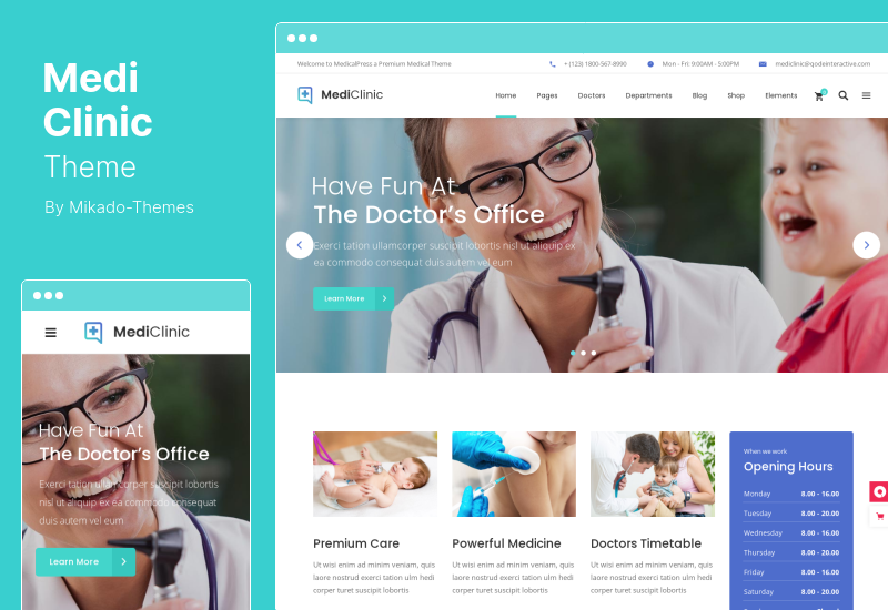 MediClinic Theme - Тема WordPress о медицинском здравоохранении