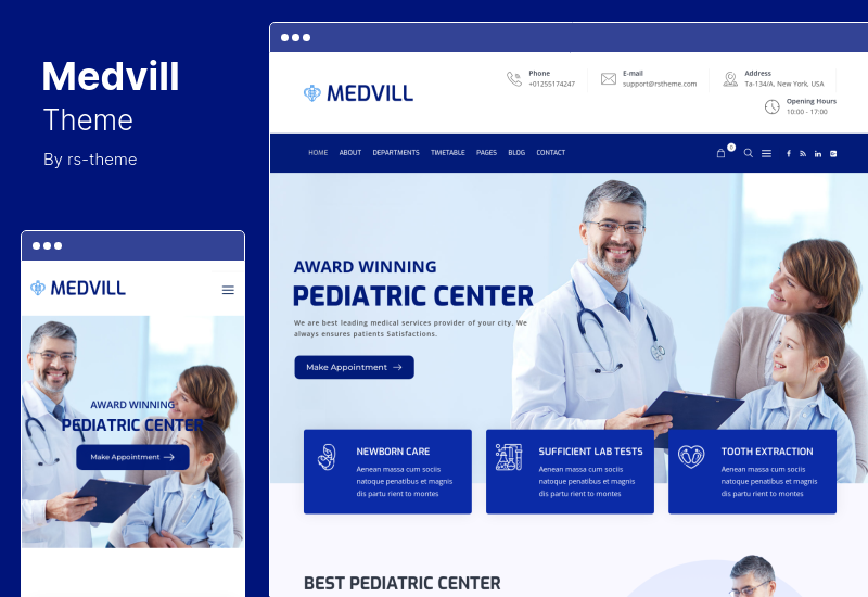 Medvill Theme — тема WordPress о здоровье и медицине
