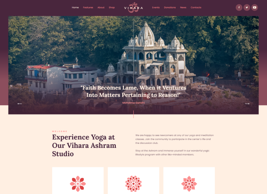 Vihara - Ashram 东方佛教寺庙 WordPress 主题
