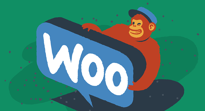 Um macaco com o logotipo WooCommerce