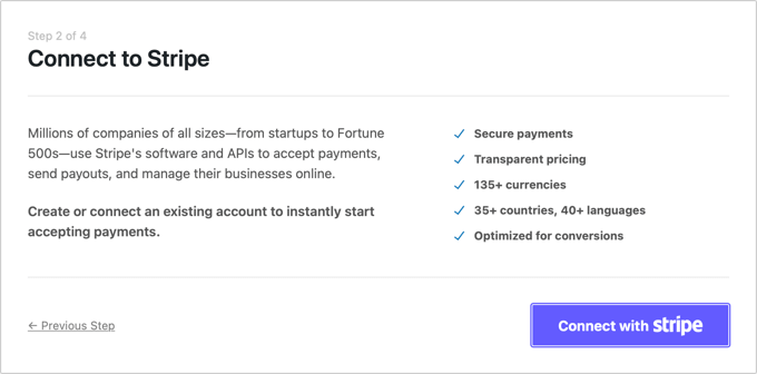 Necesita conectar WP Simple Pay a Stripe