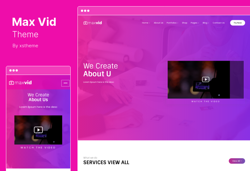 Tema MaxVid - Tema de WordPress para agencias de videos