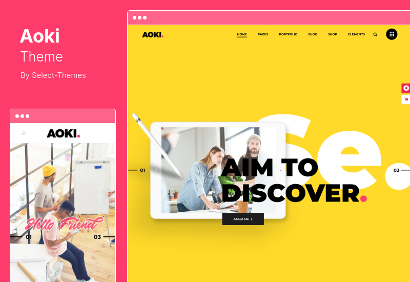 Aoki Theme - Tema de WordPress para agencias de diseño creativo