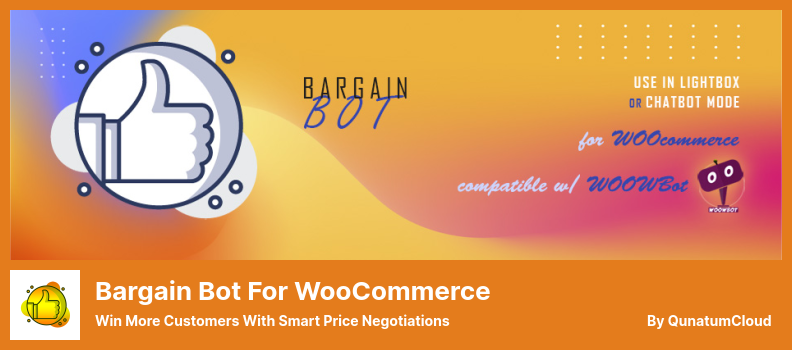 WooCommerce プラグインのバーゲンボット - スマートな価格交渉でより多くの顧客を獲得