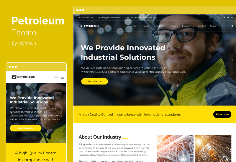 Tema de petróleo - Tema de WordPress industrial de petróleo y gas