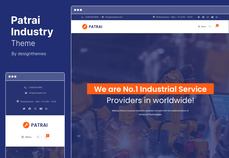 Tema industrial de Patrai - Tema industrial de WordPress