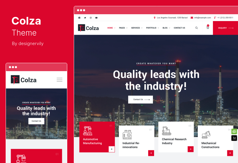 Colza Theme - Tema de WordPress para minería e industria