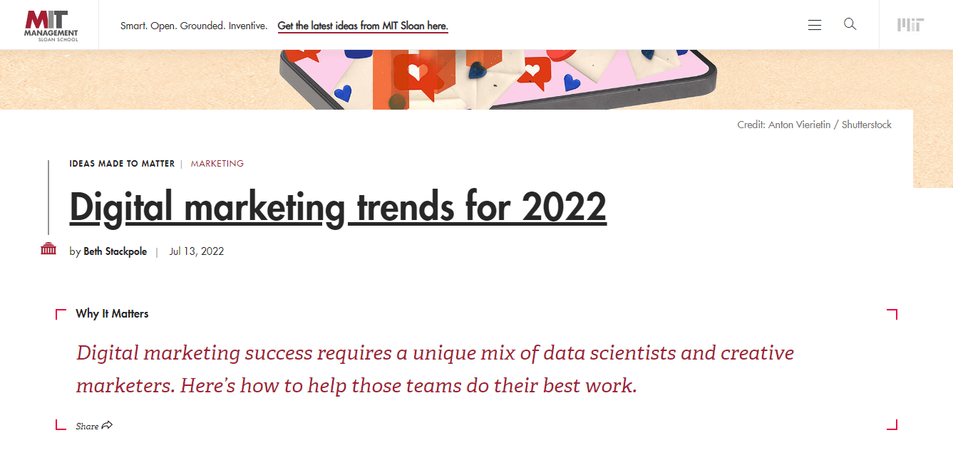 Un post sulle tendenze del marketing digitale nel 2022 non rimarrà un contenuto evergreen
