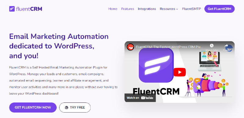 5 个提升您业务的最佳 WordPress CRM 插件 2 FluentCRM