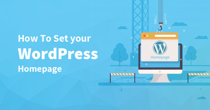 قم بتعيين صفحة WordPress الرئيسية