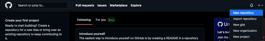 Crea un repository su GitHub.