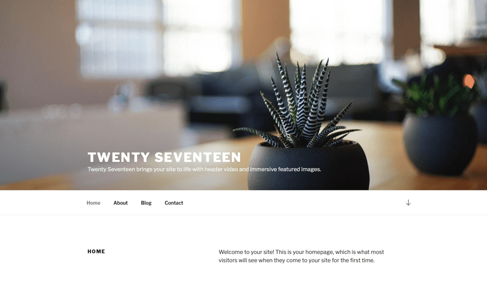 Twenty Seventeen 테마 레이아웃