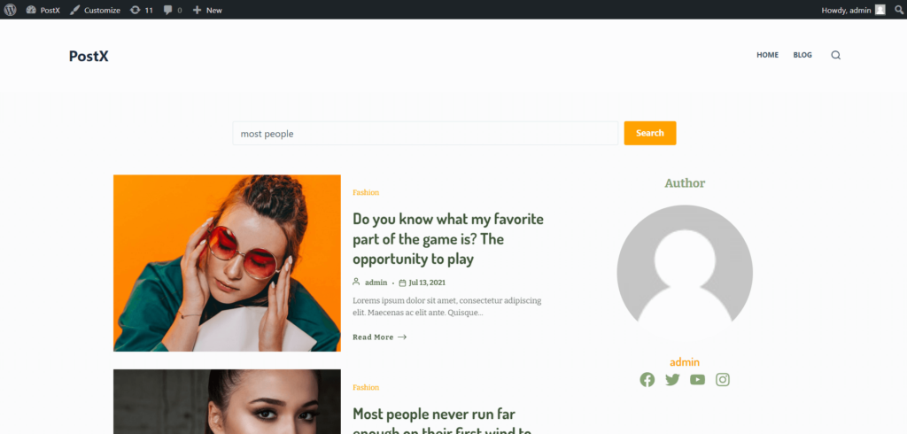 Come creare un modello di pagina dei risultati di ricerca di WordPress 10 PostX Search Result Page