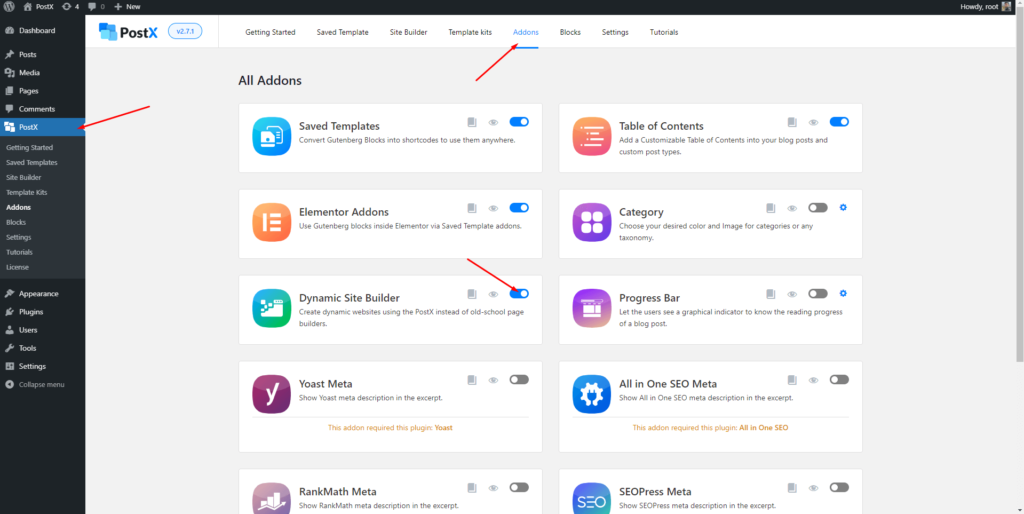 Come creare un modello di pagina dei risultati di ricerca di WordPress 3 Turn on Dynamic Site Builder Addon