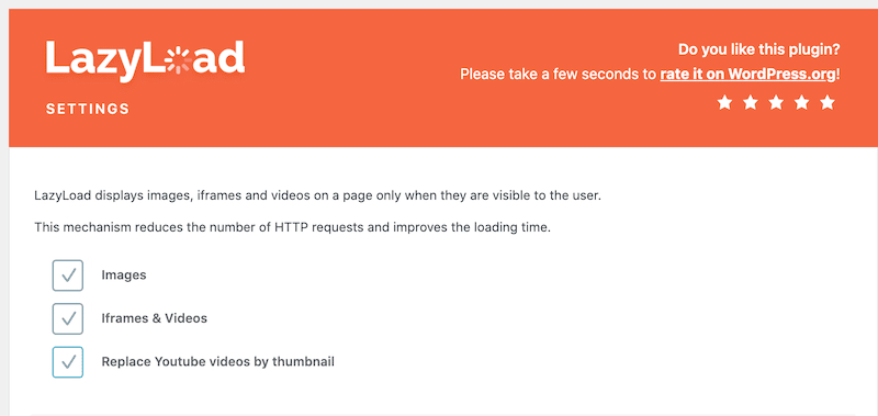 تحميل كسول بنقرة واحدة - المصدر: LazyLoad بواسطة لوحة تحكم WP Rocket