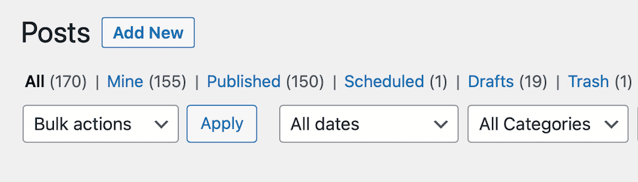Acceder a publicaciones programadas en WordPress.