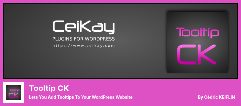 Plugin Tooltip CK - Ti consente di aggiungere tooltip al tuo sito Web WordPress