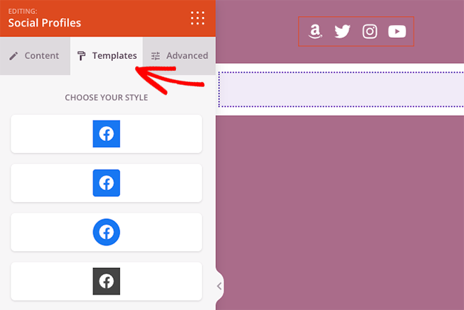 modelli di icone di social media
