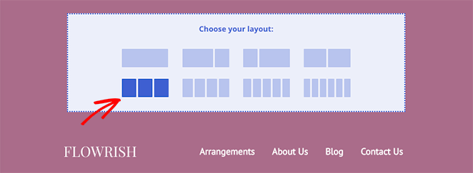 Scegli un layout a 3 colonne