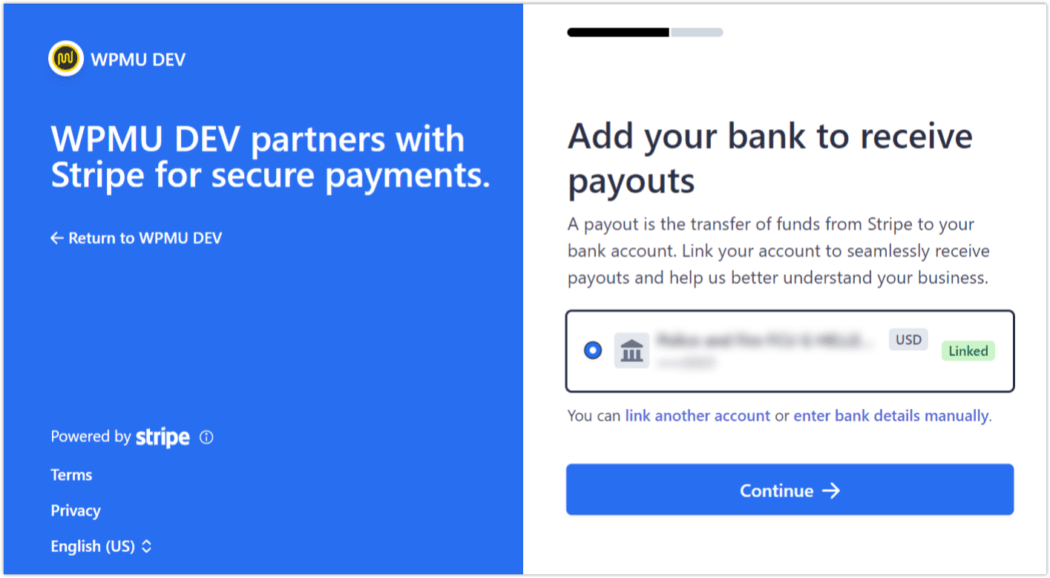konto stripe poprzez integrację wpmu dev