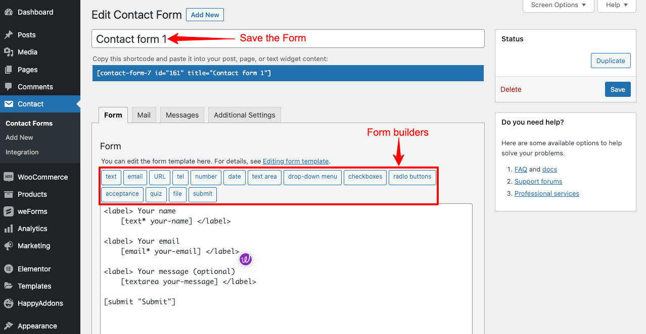 アフィリエイト マーケティング Web サイトの設計方法 (ステップ バイ ステップ ガイド) 19 Build a form using weForms builder
