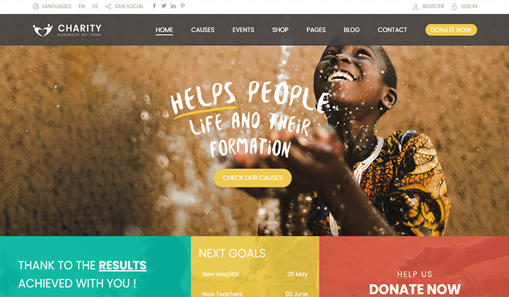 慈善団体と NGO のための 8+ の最高の WordPress テーマ 9 charity foundation image