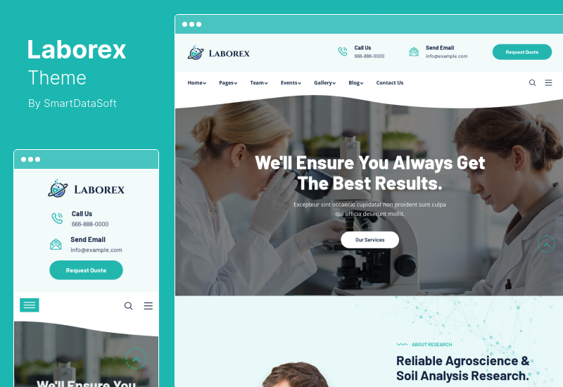 Thème Laborex - Thème WordPress Laboratoire & Recherche