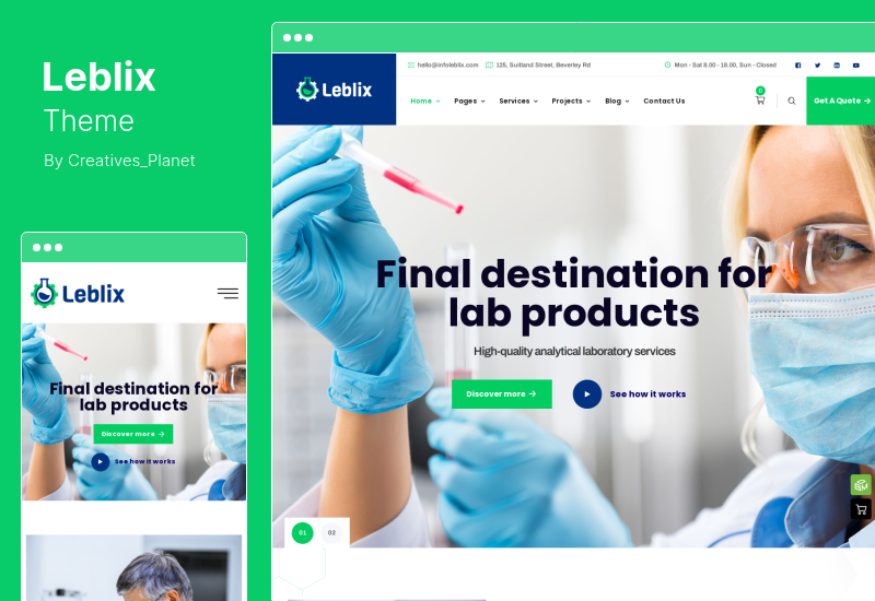 Thème Leblix - Thème WordPress Laboratoire & Recherche