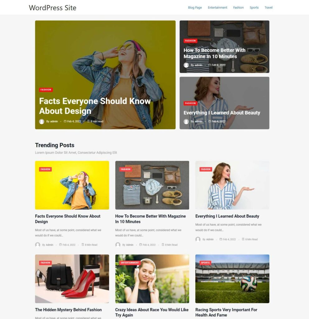 Como criar uma página inicial personalizada no WordPress: respostas para todas as suas perguntas! 14 Final Output of Custom Home Page
