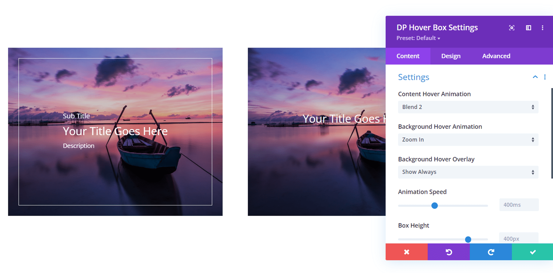 ปลั๊กอิน Divi ไฮไลต์ Divi ConKit Pro Hover Box