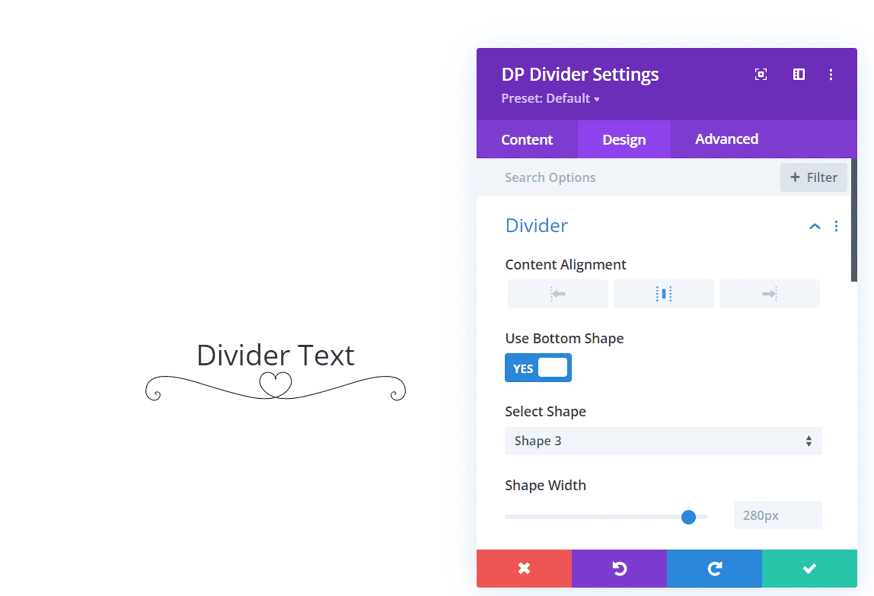 ปลั๊กอิน Divi เน้น Divi ConKit Pro Divider