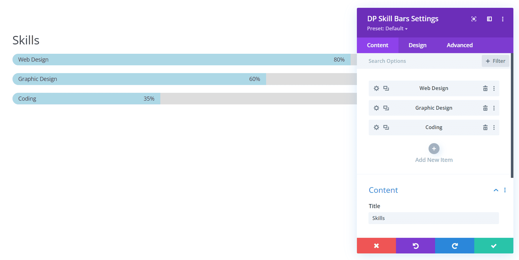 ปลั๊กอิน Divi เน้นแถบทักษะ Divi ConKit Pro