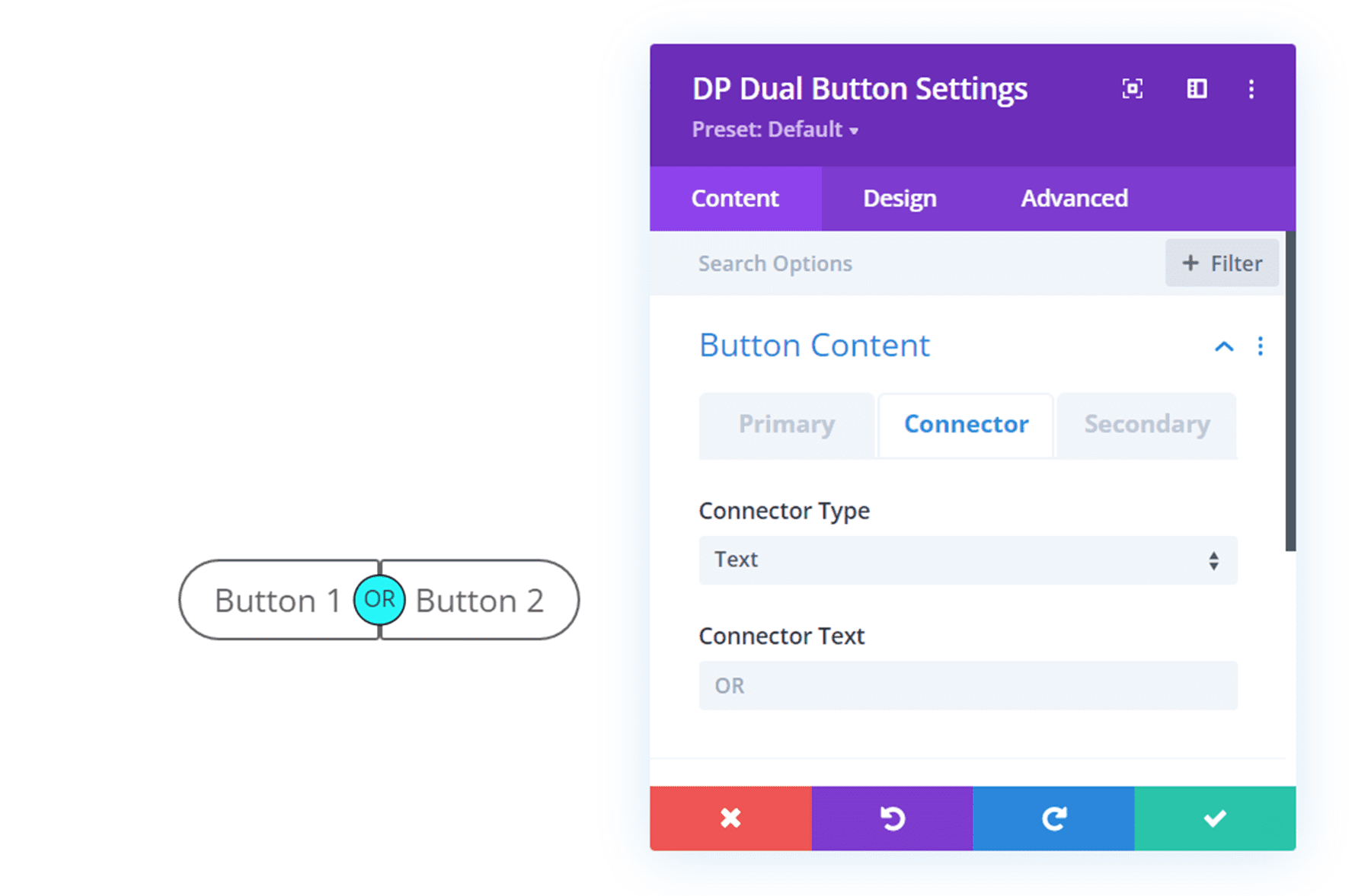 ปลั๊กอิน Divi เน้น Divi ConKit Pro Dual Button