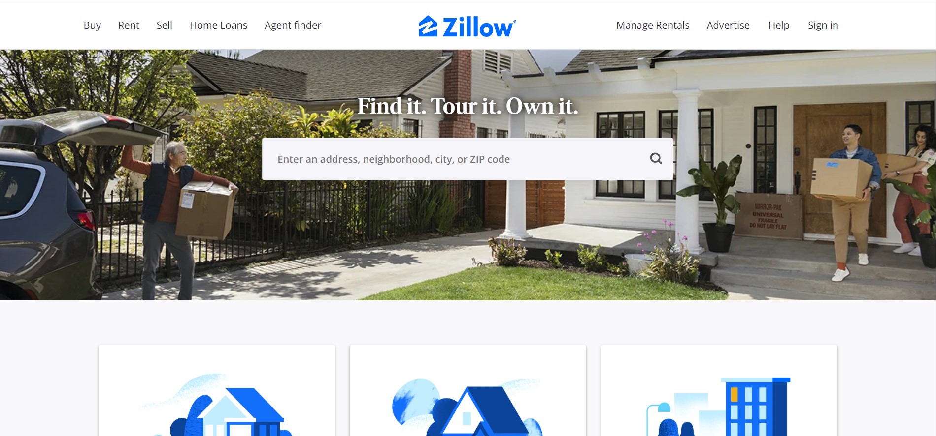 zillow - 랜딩 페이지 템플릿의 미니멀리즘을 주도 WordPress 군대