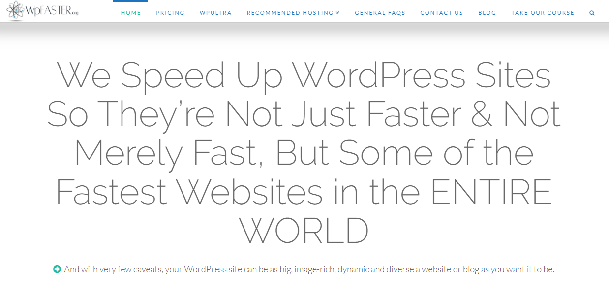 Servicii de optimizare a vitezei WP Faster WordPress.