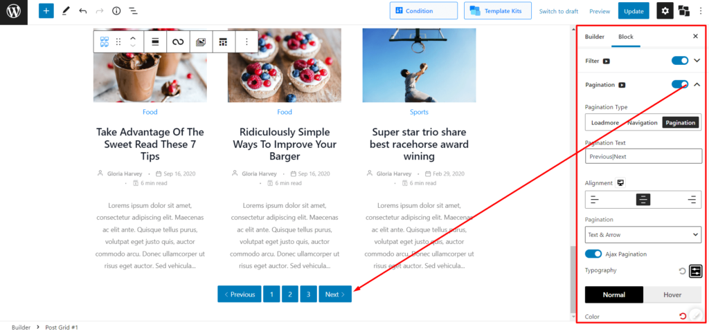 Come creare una pagina separata per i post del blog in WordPress 14 Add Pagination to Blog Page