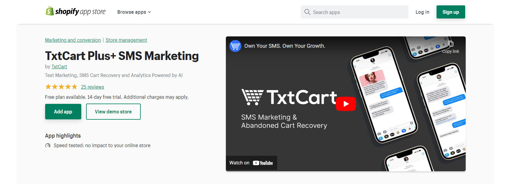 TxtCart Plus - Shopify SMSマーケティング