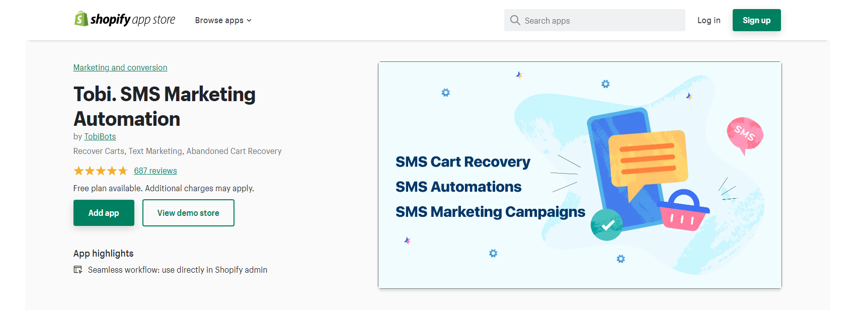 Tobi - Shopify SMSマーケティング