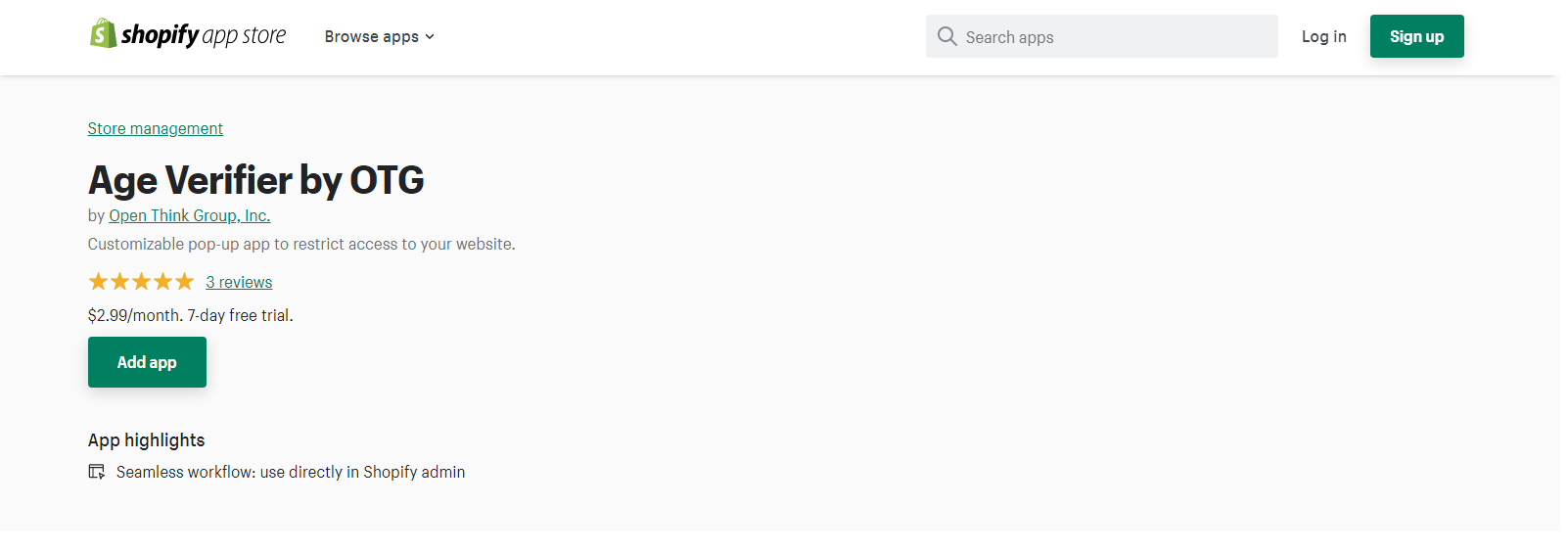 Shopify 年齢確認