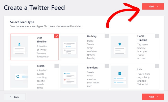 Twitter Besleme Türünü Seçin
