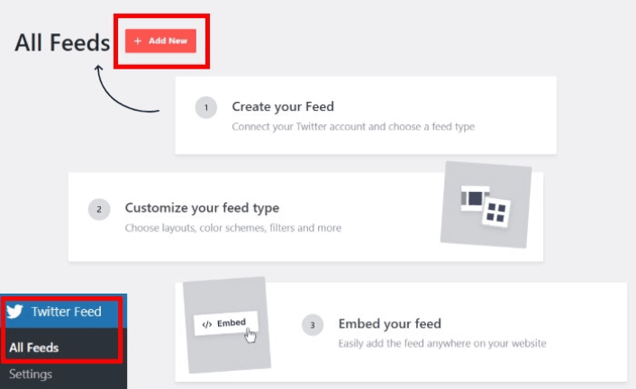 Yeni Twitter Akışı Ekle WordPress
