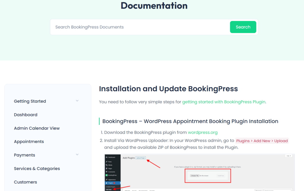 dokumentacja bookingpress