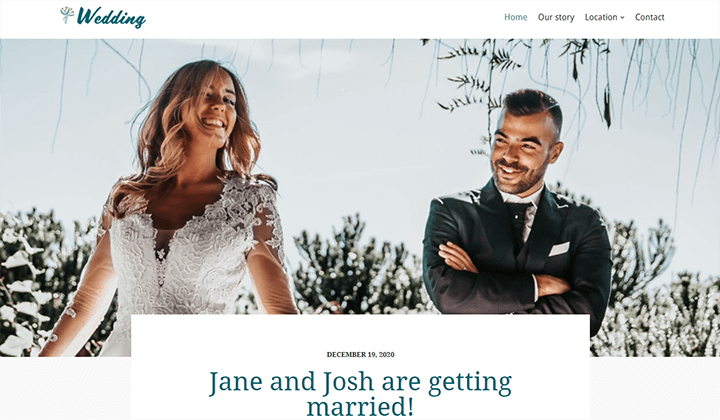 9+ Tema WordPress Pernikahan Terbaik di 2022 8 neve wedding image